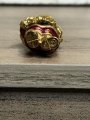 Vintage Swarovski Santa Clause Pendant Ft Faceted Crystal Belly