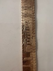 Vintage 14K Gold Greek Key Bracelet Green Inlay 8 Box Clasp 30g Estate. Jewelry