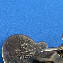 TAXCO EARRINGS vtg 1940s 1950s Screwback Sterling Silver AAR Antonio Reyna 11 gr