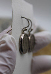 VINTAGE 925 STERLING SILVER MERCURY DIMES DANGLE EARRINGS (1941)