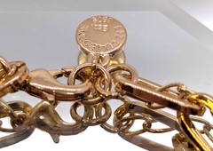 Nice Vintage Yellow Gold Plated Liz Claiborne Double Chain Bracelet