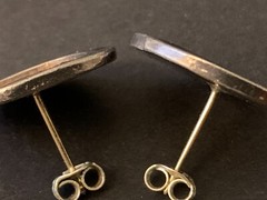 Ronjon Bloch Womens Vintage Earring Pair Set 14Kt Gold 925 Sterling Silver