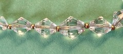 Vintage Faceted CLEAR CRYSTALS & GOLD TONE Beaded Chain Necklace