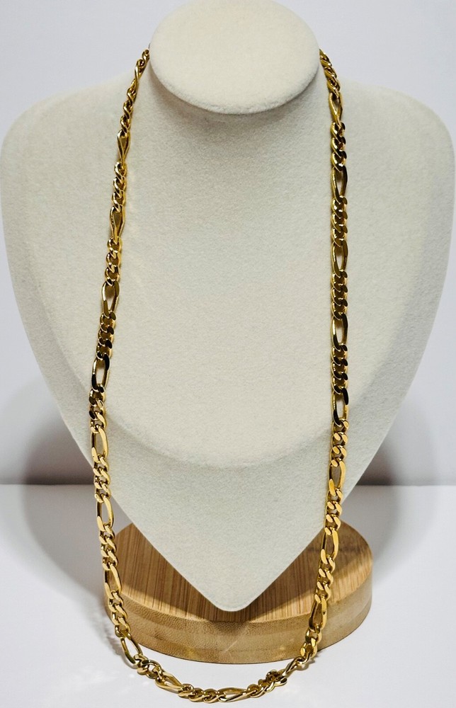Vintage Lady Remington Gold Tone Figaro Chain Necklace 22in