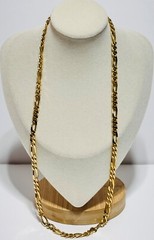 Vintage Lady Remington Gold Tone Figaro Chain Necklace 22in