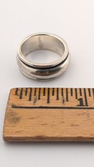 Vintage Spinner Ring Sterling Silver 925 Wedding Band Simple Size 6