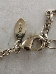 Vintage Chico’s Signed Animal Print Calf Hair Pendant Long Statement Necklace