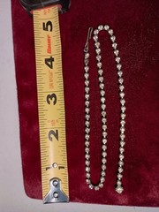 #N01 Vintage Prong Set Clear 3mm Stones Glass 15in Choker Necklace (Replace)