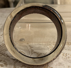 Vintage Lucite Pomegranite to Brown variable thickness Bangle