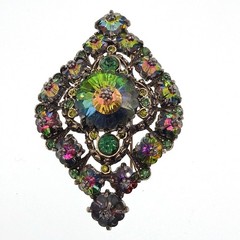 Vintage Watermelon Ravioli Brooch
