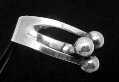 Vintage Anna Greta Eker Norway Sterling Silver Beaded Modernist Ring 27392