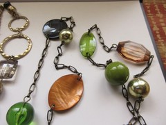 Vintage 3 MCM Necklaces Lot-Glass Metal Lucite Plastic