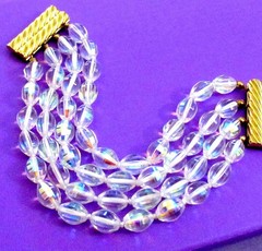 VTG RUNWAY DESIGNER ERWIN PEARL GP AB CRYSTAL WEIGHTY MULTISTRAND BRACELET LUXE