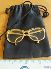 Optometrist Brooch Glasses ophthalmic eye Gold tone optician ophthalmology 3″ in