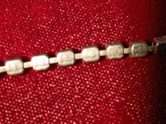 #N01 Vintage Prong Set Clear 3mm Stones Glass 15in Choker Necklace (Replace)