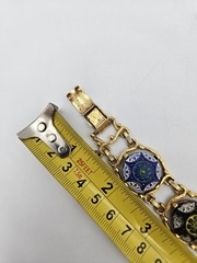 Juliana D&E Celebrity Moroccan Matrix Multi Cabochon Gold Tone Bracelet AS IS