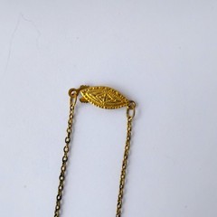 Vintage Japanese Damascene Amita Pendant Necklace plus Petite Dragon Boat Brooch