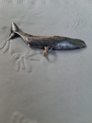 Vintage Pewter 1976 General Sperm Whale Pendant Souvenir