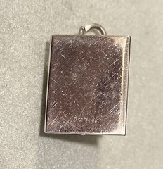 Vintage Sterling Silver Charm House Rhodium Plated Couple Standing In Front