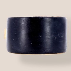 CINER, Signed Vintage, 18k Gold Plated, Jet Enamel Geometric Bracelet