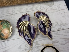 Vintage 1980s 1990’s Enamel Pierced Earrings Lot Of 16 Unmarked