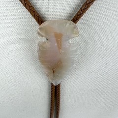 Impressive Vintage Western Southwestern Agate Arrowhead Bolo Tie