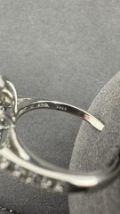 Vintage-Style Sterling Silver 925 Halo Ring w/ Large CZ – Size 10 – Elegant