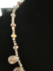 Vintage JTV Leopard Jasper Semi Precious Gemstone Bead Necklace Fishhook Clasp