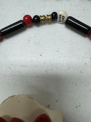 Vtg Flying Colors Red Bow Matching Earrings Ornaments Necklace ND