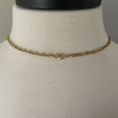 Vintage Large Round White Filigree Statement Pendant Gold Tone Necklace