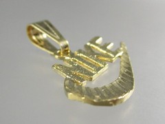 Vintage 90s NOS Gold Tone Diamond Cut NIKE Swoosh Pendant for Necklace 1094