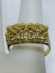 BEAUTIFUL Ring Solid 15K Yellow Gol$ Filigree VINTAGE HANDMADE 4.3gr. Size 6.75