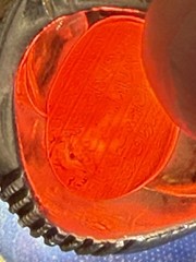🩸 Hand-Engraved Art Silver Ring Piece-Unique Cherry-Red Masterpiece 🩸