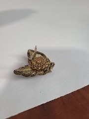 MIRIAM HASKELL Gold Tone Brass Leaf Clip on Earrings, 1 Piece Only