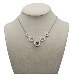 Avon NRT Professional Sparkling Rhinestone Silver Tone Metal Vintage Necklace