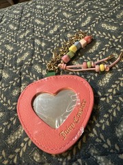 Juicy Couture Y2K Heart-Shaped Mirror Hangtag Charm