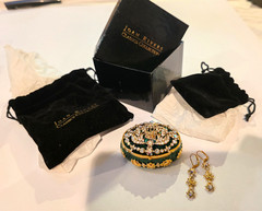 joan rivers jeweled secrets keepsake box Royal Dream brooch earrings pin