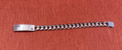 Vintage SPIEDELSILVER 8.5″ ID Bracelet Made in USA Identity Engraved TOM