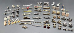 45+ Lot Vintage Cufflinks Tie Bars Tac MORE Swank Hickok Shields Sarah Coventry+