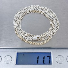 Vintage Sterling Silver 925 2.8mm Curb Chain Necklace 23.5″