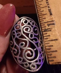 SHIPS FREE ~~ 1980’s Chunky Metal Reticulated Size 8 Ring