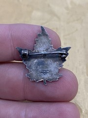 Vintage Sterling Silver 925 Tested Estate Acquired Maple Leaf Brooch Pin