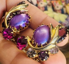 ALICE CAVINESS Brooch Earrings Set Unsigned Vintage Jewelry Verified
