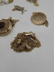 Collection of Nine Goldtone Metal Fashion Necklaces