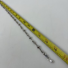 Vintage Mexico 925 Sterling Silver Twisted Link Bead Bracelet 15.5cm 11.6g