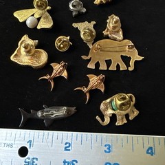 Animals Dogs Fish Birds Brooch Pin Lot MCM Jewelry Insects