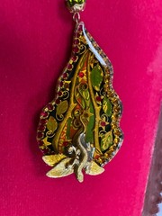 Vtg 1990 John Wind Maximal Art Lizard Jungle Brooch Resin Assemblage Pin Charm