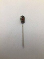 Antique Art Deco Stick Pin Red Stone 2.5”