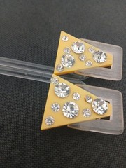 1960 SHARRA PAGANO High End lucite resin clear crystals geometric clip earnings