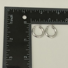 925 Sterling Silver Shiny Huggie Hoop Earrings